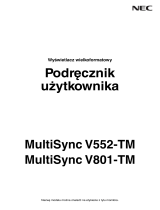 NEC MultiSync V801-TM Instrukcja obsługi