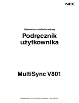 NEC MultiSync V801 Instrukcja obsługi