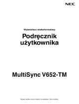 NEC MultiSync V652-TM Instrukcja obsługi