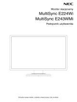 NEC MultiSync E243WMi Instrukcja obsługi
