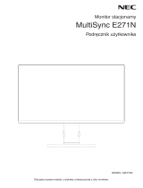 NEC MultiSync E271N Instrukcja obsługi