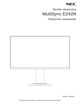 NEC MultiSync E242N Instrukcja obsługi