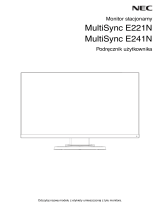 NEC MultiSync E241N Instrukcja obsługi