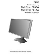 NEC MultiSync P242W Instrukcja obsługi