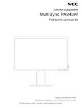 NEC MultiSync PA243W Instrukcja obsługi