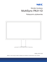 NEC MultiSync PA311D Instrukcja obsługi