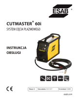 ESAB Cutmaster 60I PLASMA CUTTING SYSTEM Instrukcja obsługi