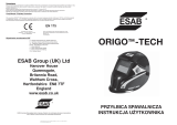 ESAB Origo™ Tech Instrukcja obsługi