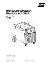 ESAB Mig 630t Magma - Origo™ Mig 630tw Magma Instrukcja obsługi