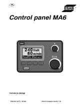 ESAB Control panel MA6 Instrukcja obsługi