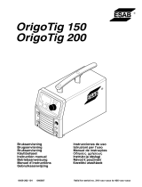 ESAB Origo™Tig 150, Origo™Tig 200 Instrukcja obsługi