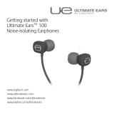 Logitech Ultimate Ears100 Noise-Isolating Earphones Skrócona instrukcja obsługi