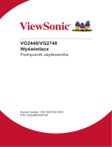 ViewSonic VG2748 instrukcja