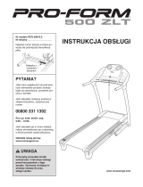 Pro-Form 600 Zlt Treadmill Instrukcja obsługi