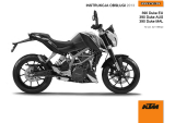 KTM 390 Duke MY 2013 Instrukcja obsługi