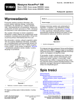 Toro HoverPro 550 Machine Instrukcja obsługi