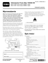 Toro Power Max 826 OE Snowthrower Instrukcja obsługi