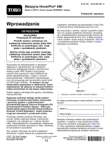 Toro HoverPro 400 Machine Instrukcja obsługi