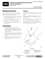 Toro Handlebar Extension Kit, HoverPro 450/500/550 Machine Instrukcja instalacji