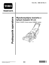 Toro 53cm Heavy-Duty Rear Bagger Lawn Mower Instrukcja obsługi