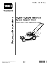 Toro 66cm Heavy-Duty Rear Bagger Lawn Mower Instrukcja obsługi