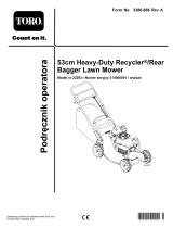 Toro 53cm Heavy-Duty Recycler/Rear Bagger Lawn Mower Instrukcja obsługi