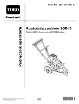 Toro SGR-13 Stump Grinder Instrukcja obsługi