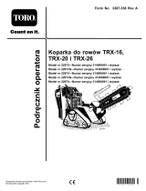 Toro TRX-16 Walk-Behind Trencher (22972) Instrukcja obsługi