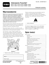 Toro Powerlite Snowthrower Instrukcja obsługi