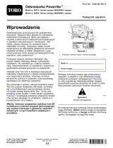 Toro Powerlite Snowthrower Instrukcja obsługi