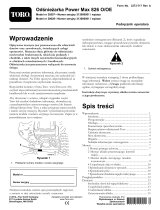 Toro Power Max 826 OE Snowthrower Instrukcja obsługi