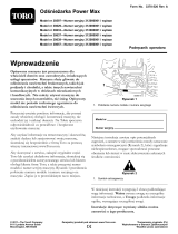 Toro Power Max 826 OE Snowthrower Instrukcja obsługi