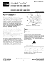 Toro Power Max 826 OE Snowthrower Instrukcja obsługi