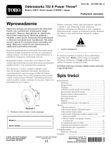 Toro 722 E Power Throw Snowthrower Instrukcja obsługi