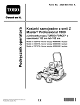 Toro Z Master Professional 7000 Series Riding Mower, With 132cm TURBO FORCE Rear Discharge Mower Instrukcja obsługi