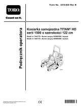 Toro 132cm TITAN HD 1500 Series Riding Mower Instrukcja obsługi