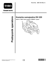 Toro DH 220 Lawn Tractor Instrukcja obsługi