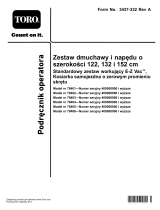 Toro 52in Blower and Drive Kit, E-Z Vac Standard Bagger for TITAN HD 1500 or 2000 Series Riding Mower Instrukcja instalacji