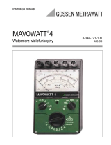 Gossen MetraWatt MAVOWATT 4 Instrukcja obsługi