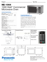 Panasonic Microwave NE-1064 Karta katalogowa