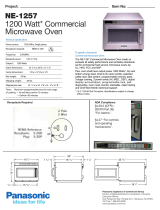Panasonic Microwave NE-1257 Karta katalogowa