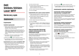 Dell 3333/3335dn Mono Laser Printer Skrócona instrukcja obsługi