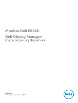 Dell E2016 instrukcja