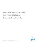 Dell SE2419H/SE2419HX instrukcja