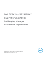 Dell SE2419H/SE2419HX instrukcja