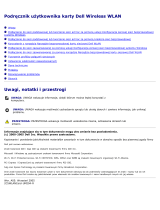Dell Wireless 1390/1395/1397/1490/1501/1505/1510/1520 WLAN Card Users Guide (SW version 5.60.48) instrukcja
