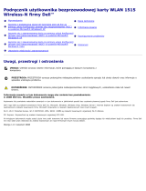 Dell Wireless 1515 Wireless-N WLAN Card Users Guide instrukcja