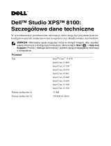 Dell Studio XPS 8100 instrukcja