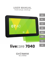 Overmax Livecore 7040 Instrukcja obsługi
