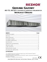 Reznor AB industrial air curtains Instrukcja obsługi